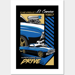 Vintage El Camino Car Posters and Art